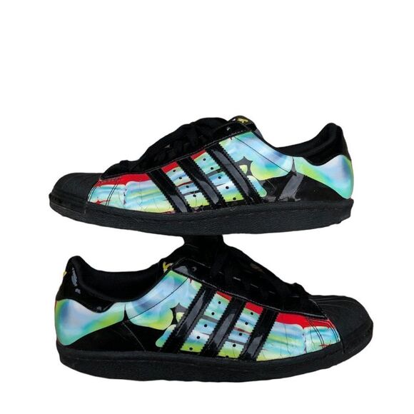 Rare 2015 Adidas Originals Superstar 80s Core Black Size 10 - Picture 6 of 16